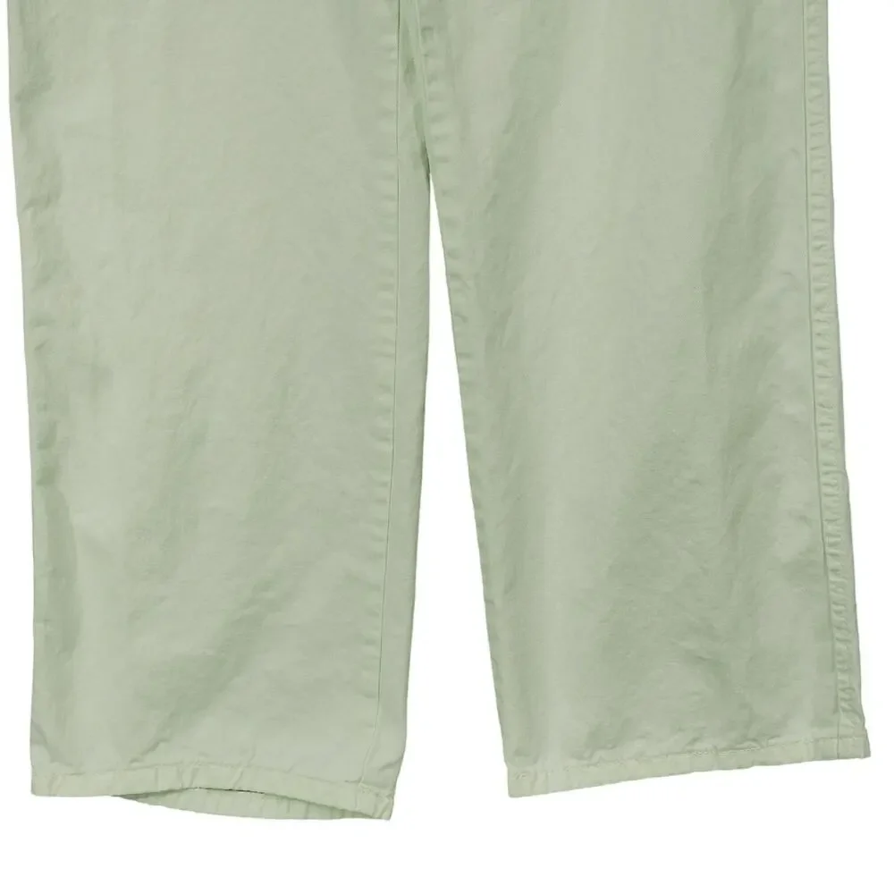 Stradivarius STR Cargo Pants sz 8 Women Pistachio Green Pockets Spring Coachella